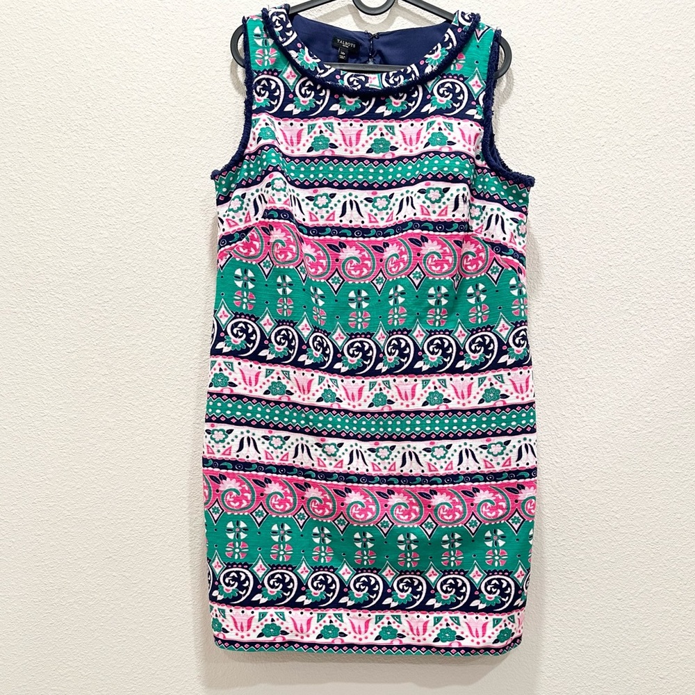 Pre-loved! TALBOTS Petite Colorful Tapestry Print Midi Dress!